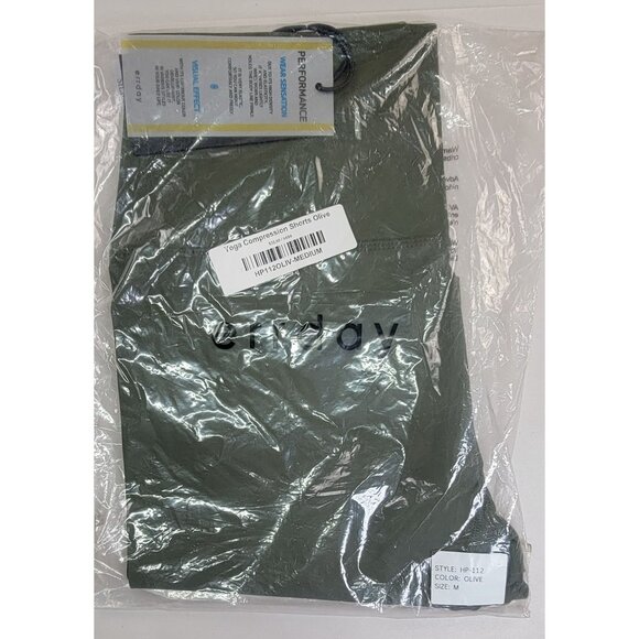 Errday Compression Shorts Olive Yoga Womens Medium New with Tags - Picture 7 of 8